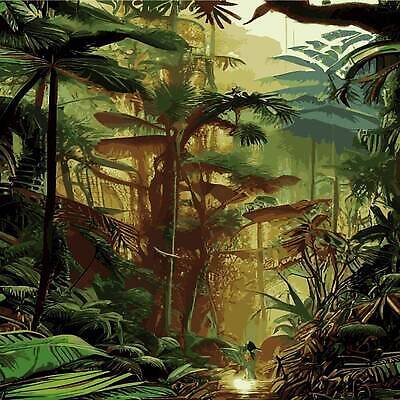 EPS 해외이미지 백그라운드 잎 일러스트 자연 사람없음 초록색 열대우림 해외202309 해외일러스트 식물 컬러 숲 생태계 파일형식 벡터