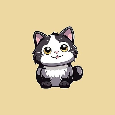 EPS 해외이미지 동물캐릭터 스티커 일러스트 사람없음 귀여움 고양이 해외202309 해외일러스트 일러캐릭터 동물 캐릭터 컨셉 포유류 반려동물 파일형식 벡터