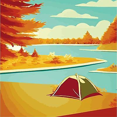 EPS 해외이미지 나무 여행 일러스트 텐트 사람없음 캠핑 캠핑장 해외202309 해외일러스트 식물 레저 캠핑도구 파일형식 벡터