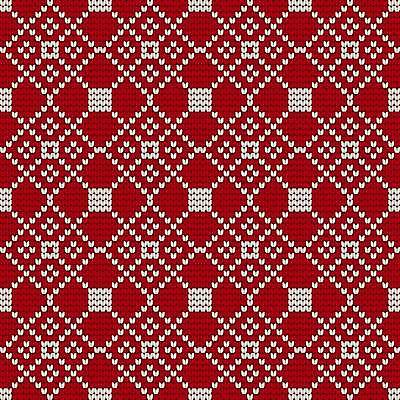 EPS 해외이미지 디자인 패턴 일러스트 사람없음 빨간색 뜨개질 해외202309 해외일러스트 컬러 무늬 취미 파일형식 벡터