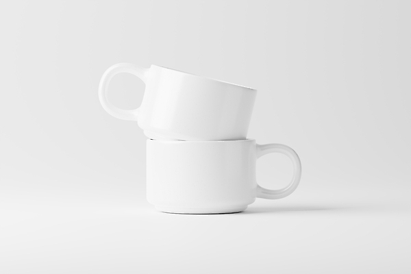 포토 JPG 해외이미지 사람없음 컵 3D 쌓기 흰색 오브젝트 겹침 목업 해외202309 해외포토 식기 컬러 모션 디지털합성 파일형식