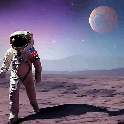 EPS 해외이미지 전신 일러스트 한명 사람 성인 우주 행성 우주비행사 우주복 우주탐사 화성 성인한명만 해외202309 해외일러스트 1 옷 성인만 파일형식 벡터