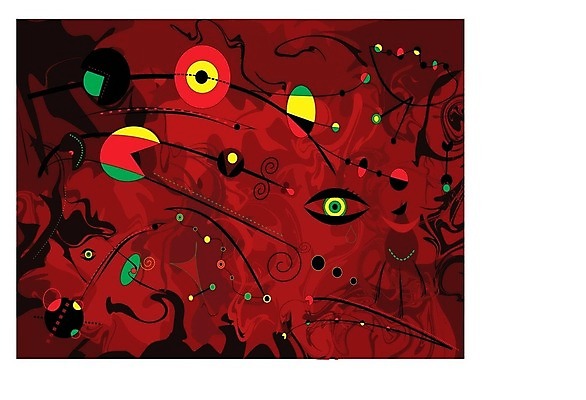 EPS 해외이미지 도형 디자인 선 일러스트 추상 사람없음 그래픽 빨간색 화려 기하학 해외202309 해외일러스트 컬러 컨셉 무늬 파일형식 벡터