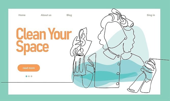 EPS 해외이미지 여자 일러스트 한명 들기 상반신 성인 청소도구 청소 청소부 성인여자한명만 해외202309 해외일러스트 직업 1 모션 사람 도구 여자한명만 성인여자만 파일형식 벡터