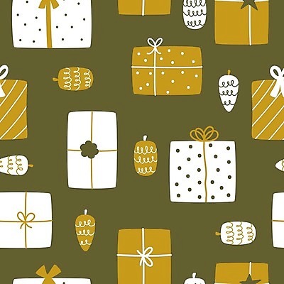 EPS 해외이미지 나무 겨울 패턴 일러스트 크리스마스선물 사람없음 초록색 선물상자 해외202309 해외일러스트 식물 계절 컬러 크리스마스 무늬 선물 상자 파일형식 벡터