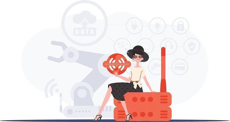 EPS 해외이미지 전신 여자 일러스트 한명 들기 앉기 성인 선글라스 와이파이 사물인터넷 성인여자한명만 해외202309 해외일러스트 1 안경 모션 정보기술 사람 무선인터넷 여자한명만 성인여자만 파일형식 벡터