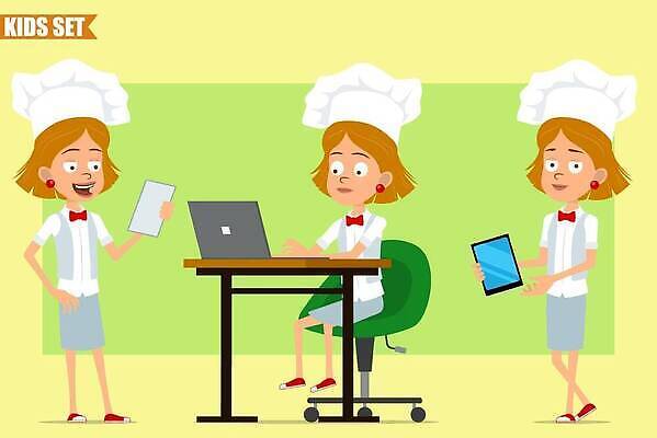 EPS 해외이미지 캐릭터 모자 그릇 여자 행복 얼굴 어린이 음식 유니폼 의자 일러스트 주택 말하기 요리 서기 미소 앉기 책 노트북 세트 독서 알약 주방 식당 요리사 쪽지 분노 표현 바 플랫 만화 사인 메뉴 애니메이션 온라인 고립 제빵사 스타일 벡터 해외202309 해외일러스트 일러캐릭터 직업 식기 잡화 옷 감정 가구 모션 표정 사람 건물 신체부위 전자제품 약 상점 파일형식