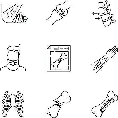 EPS 해외이미지 디자인 선 컨셉 일러스트 뼈 엑스레이 건강 병원 미술 치료 세트 픽토그램 약 웹 플랫 상처 수집 심볼 척추 사인 보따리 그림 심플 윤곽 붕대 팩 목 고립 골절 깨짐 얇은 정형외과 항목 벡터 해외202309 해외일러스트 인터넷 의학 문화예술 신체부위 화장품 파일형식