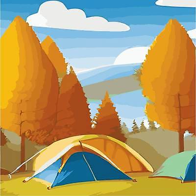 EPS 해외이미지 나무 여행 일러스트 텐트 사람없음 캠핑 캠핑장 해외202309 해외일러스트 식물 레저 캠핑도구 파일형식 벡터