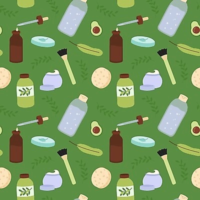 EPS 해외이미지 식물 얼굴 백그라운드 잎 패턴 일러스트 포장 건강 초록색 뷰티 유행 화장품 항아리 플랫 상품 허브 세제 피부 복지 크림 오브젝트 피부관리 에코 유기농 비누 로션 패키지 튜브 스펀지 내추럴 돌봄 바디케어 보습 수분크림 벡터 반복 해외202309 해외일러스트 웰빙 컬러 무늬 모션 신체부위 위생용품 환경 도자기 사회이슈 파일형식