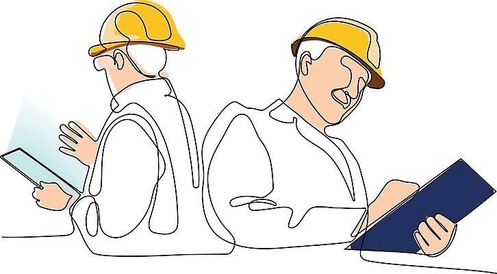 EPS 해외이미지 직업 남자 산업 선 일러스트 비즈니스 건축양식 청소년 노동자 사람 건물 요리사 쪽지 축하 업무 비즈니스맨 엔지니어 수리 헬멧 건축가 토론 5월 윤곽 온라인 공학 계약자 배려 프로젝트 반복 해외202309 해외일러스트 건축물 교육 건축 컨셉 작업 직장인 날짜 기술자 보호장비 계약 파일형식 벡터