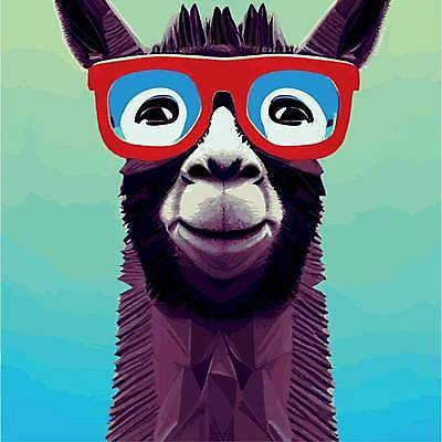 EPS 해외이미지 디자인 안경 일러스트 사람없음 팝아트 라마 해외202309 해외일러스트 잡화 그림 파일형식 벡터