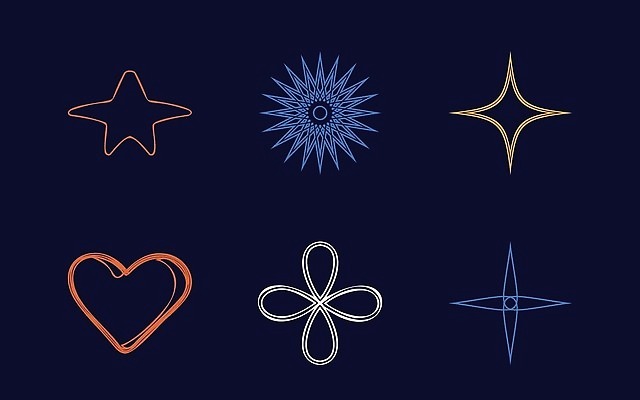 EPS 해외이미지 디자인 선 일러스트 추상 사람없음 그래픽 세트 심볼 기하학 엘리먼트 해외202309 해외일러스트 무늬 파일형식 벡터