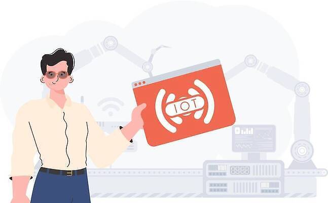 EPS 해외이미지 남자 일러스트 한명 들기 상반신 성인 선글라스 인터넷창 사물인터넷 성인남자한명만 해외202309 해외일러스트 1 안경 인터넷 모션 정보기술 사람 남자한명만 성인남자만 파일형식 벡터