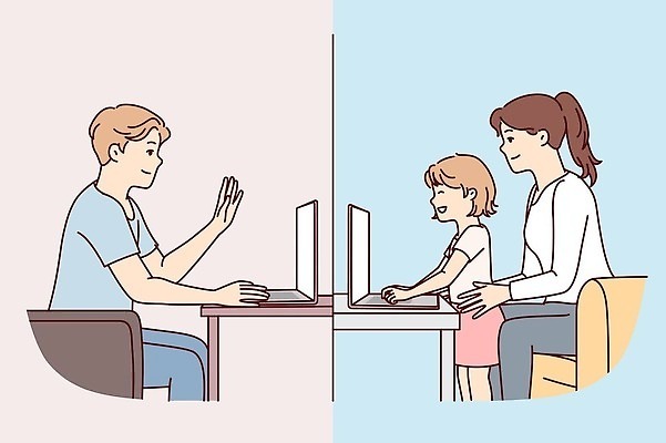 EPS 해외이미지 라이프스타일 커플 여자 딸 행복 물결 인터넷 일러스트 통신 가족 엄마 회의 남편 휴가 주택 대화 사랑 웃음 사람 노트북 컴퓨터 디지털 스크린 아내 네트워크 아빠 플랫 연결 부름 멀리 온라인 동영상 소셜 소프트웨어 영상통화 화상통화 가상 벡터 해외202309 해외일러스트 감정 비즈니스 관계 모션 표정 말하기 건물 생활 전자제품 통화 파일형식