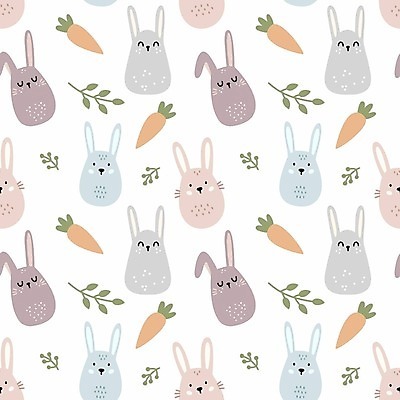 EPS 해외이미지 동물 캐릭터 디자인 옷 계절 종이 어린이 백그라운드 패턴 일러스트 포장 벽지 부활절 그래픽 장식 여름 반려동물 봄 당근 수확 가을 아기 직물 토끼 낙서 숲 인쇄 만화 질감 윤곽 손그림 영웅 재단 파스텔톤 벡터 반복 해외202309 해외일러스트 일러캐릭터 기념일 컬러 무늬 농업 포유류 뿌리채소 사람 파일형식