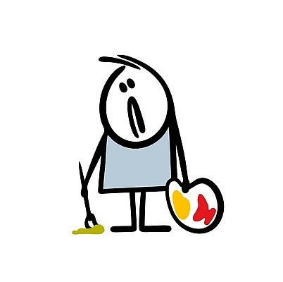 EPS 해외이미지 인물캐릭터 일러스트 한명 들기 사람 팔레트 낙서 심플 해외202309 해외일러스트 일러캐릭터 캐릭터 1 모션 파일형식 벡터