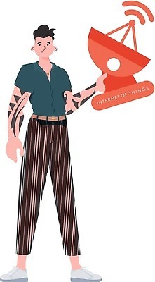 EPS 해외이미지 전신 남자 일러스트 안테나 한명 들기 성인 사물인터넷 성인남자한명만 해외202309 해외일러스트 1 통신 모션 정보기술 사람 남자한명만 성인남자만 파일형식 벡터
