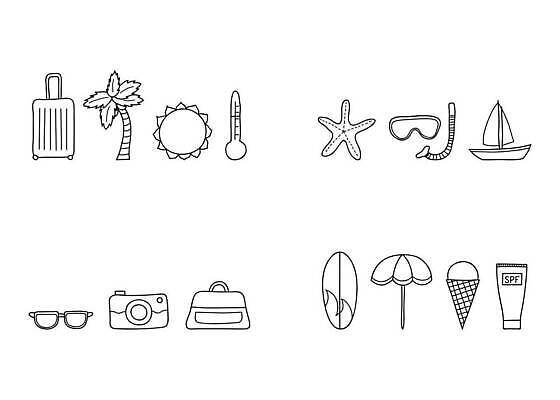 EPS 해외이미지 나무 손 디자인 수영복 바다 여행 요트 가방 일러스트 우산 휴가 불가사리 손바닥 그래픽 여름 선글라스 태양 카메라 여행가방 얼음 짐 껍질 보트 그룹 낙서 스케치 심볼 크림 윤곽 고립 구성 엘리먼트 이국적 벡터 해외202309 해외일러스트 자연요소 식물 잡화 옷 계절 안경 배_교통 극피동물 미술 신체부위 전자제품 파일형식