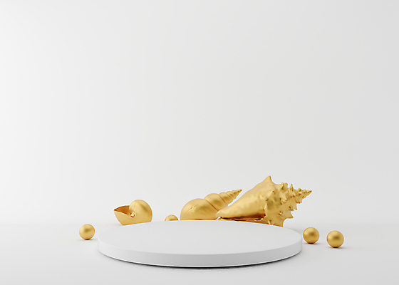 포토 JPG 해외이미지 백그라운드 조개 사람없음 공간 금색 원형 진주 단상 포디움 해외202309 해외포토 도형 컬러 어패류 무대 보석 파일형식