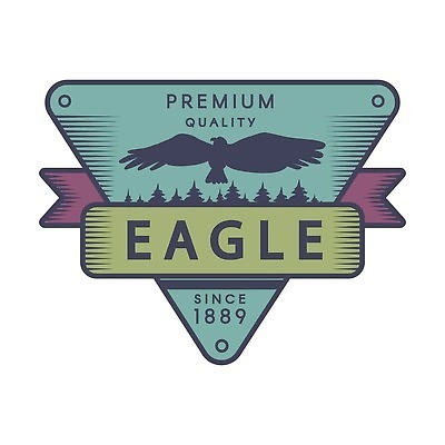 EPS 해외이미지 나무 영어 실루엣 리본 야생동물 일러스트 자연 타이포그라피 사람없음 라벨 심볼 독수리 역삼각형 해외202309 해외일러스트 식물 동물 문자 조류 프레임 촬영기법 삼각형 생태계 파일형식 벡터