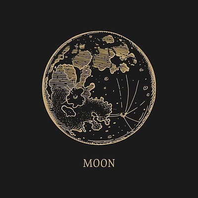 EPS 해외이미지 디자인 컨셉 일러스트 하늘 미술 그래픽 우주 행성 수확 보름달 달 원형 스케치 달빛 심볼 그림 복고 은하계 손그림 점성술 천문학 벡터 해외202309 해외일러스트 자연요소 도형 교육 농업 문화예술 파일형식