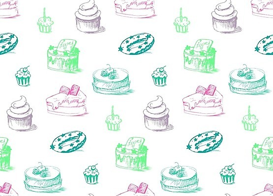 EPS 해외이미지 백그라운드 패턴 일러스트 사람없음 빵집 도넛 조각케이크 스케치 컵케이크 해외202309 해외일러스트 무늬 디저트 미술 케이크 상점 파일형식 벡터