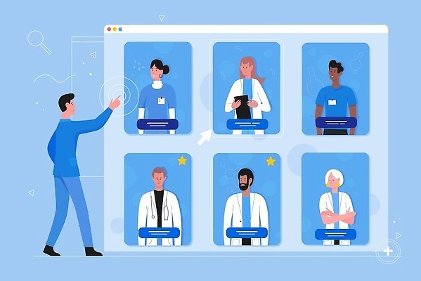 EPS 해외이미지 직업 캐릭터 디자인 백그라운드 컨셉 인터넷 신체 일러스트 회사 비즈니스 통신 가족 건강 병원 치료 약 환자 의사 도움 플랫 선택 질병 만화 직원 검색 예방 약속 온라인 돌봄 목록 심장병 인터페이스 조언 지원 벡터 해외202309 해외일러스트 일러캐릭터 의학 관계 모션 의료진 파일형식