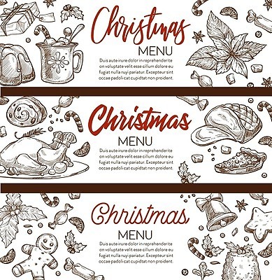 EPS 해외이미지 크리스마스 일러스트 피자 선물 사람없음 장식 머그컵 종 스케치 드로잉 칠면조 진저쿠키 해외202309 해외일러스트 기념일 조류 패스트푸드 서양음식 미술 컵 쿠키 파일형식 벡터