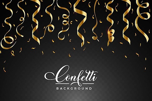 EPS 해외이미지 계절 기념일 행복 리본 결혼 크리스마스장식 크리스마스 일러스트 휴가 새해 기념 선물 장식 빛 노란색 파티 축제 놀람 축하 인사 투명 생일 황금 떨어짐 오브젝트 기회 초대 꽃가루 엘리먼트 더스트파티클 벡터 해외202309 해외일러스트 감정 컬러 컨셉 표정 이벤트 예절 가루 파일형식