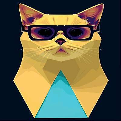 EPS 해외이미지 디자인 안경 일러스트 사람없음 고양이 팝아트 해외202309 해외일러스트 잡화 포유류 반려동물 그림 파일형식 벡터
