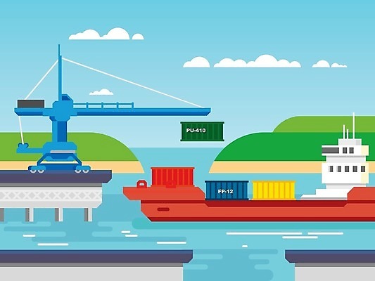 EPS 해외이미지 구름 디자인 산업 바다 백그라운드 컨셉 일러스트 비즈니스 교통시설 하늘 사람없음 그래픽 파란색 강 항구 화물 보트 플랫 컨테이너 화물선 기중기 그림 함선 상업 해안도시 마차 포트 무거움 스카이라인 로딩 수입 유조선 터미널 해외202004 해외일러스트 자연요소 교통수단 컬러 교통 배_교통 운송업 도시 중장비 무게 시설 파일형식 벡터