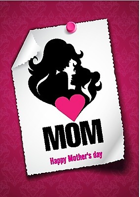 EPS 해외이미지 행복 실루엣 분홍색 일러스트 가족 사랑 사람없음 하트 축하 어머니의날 해외202004 해외일러스트 모양 기념일 감정 컬러 컨셉 관계 촬영기법 미국문화 파일형식 벡터