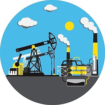 EPS 해외이미지 식물 산업 일러스트 공장 하늘 컬러풀 태양 안개 깃발 원형 그림 스모그 해외202004 해외일러스트 자연요소 도형 컬러 공업 날씨 파일형식 벡터