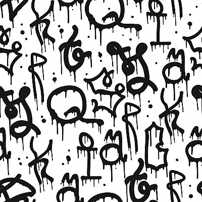 EPS 해외이미지 백그라운드 패턴 일러스트 캘리그라피 추상 미술 사람없음 검은색 페인트 흐름 낙서 그래피티 해외202004 해외일러스트 컬러 컨셉 무늬 문화예술 그림 파일형식 벡터