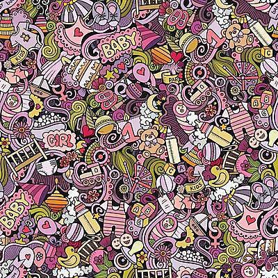 EPS 해외이미지 분홍색 백그라운드 패턴 일러스트 사람없음 장난감 케이크 곰인형 젖병 낙서 노리개젖꼭지 가득함 기저귀 아기신발 유아복 아기침대 해외일러스트 옷 인형 컬러 신발 무늬 디저트 아기용품 침대 파일형식 벡터