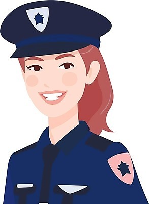 EPS 해외이미지 여자 일러스트 한명 상반신 성인 여경 성인여자한명만 해외202309 해외일러스트 1 사람 경찰 여자한명만 성인여자만 파일형식 벡터