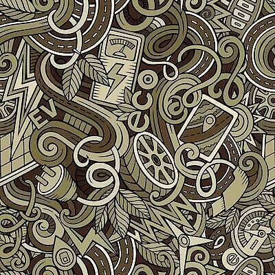 EPS 해외이미지 도로 백그라운드 잎 패턴 일러스트 사람없음 에너지 콘센트 낙서 가득함 에코 타이어 계기판 해외일러스트 식물 길 무늬 교통시설 환경 파일형식 벡터