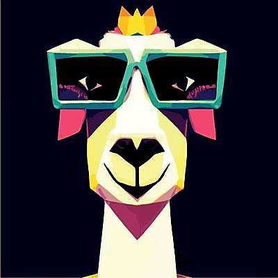 EPS 해외이미지 디자인 안경 일러스트 사람없음 팝아트 라마 해외202309 해외일러스트 잡화 그림 파일형식 벡터