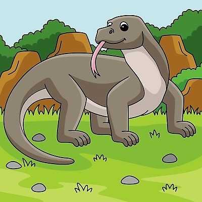 EPS 해외이미지 클립아트 동물 디자인 야생동물 어린이 컬러 백그라운드 일러스트 파충류 자연 미술 그래픽 컬러풀 낙서 만화 그림 도마뱀 육식동물 손그림 걸음마 이국적 해외202309 해외일러스트 모션 문화예술 사람 생태계 파일형식 벡터