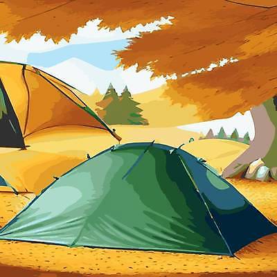 EPS 해외이미지 나무 여행 일러스트 텐트 사람없음 캠핑 캠핑장 해외202309 해외일러스트 식물 레저 캠핑도구 파일형식 벡터