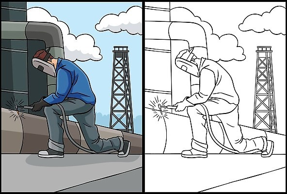 EPS 해외이미지 클립아트 직업 디자인 행복 실루엣 어린이 선 컬러 백그라운드 일러스트 휴식 미술 취미 그래픽 컬러풀 낙서 만화 그림 흥분 윤곽 손그림 페이지 걸음마 색칠공부 용접 용접공 벡터 해외202309 해외일러스트 감정 컨셉 모션 문화예술 촬영기법 사람 학습 색칠 파일형식