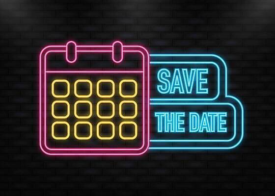 EPS 해외이미지 선 백그라운드 일러스트 아이디어 타이포그라피 사람없음 반짝임 검은색 확성기 네온 카피스페이스 해외202309 해외일러스트 문자 컬러 컨셉 모션 공백 파일형식 벡터