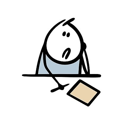 EPS 해외이미지 종이 인물캐릭터 일러스트 한명 사람 펜 잡기 낙서 고민 심플 해외202309 해외일러스트 일러캐릭터 캐릭터 1 감정 모션 필기구 파일형식 벡터