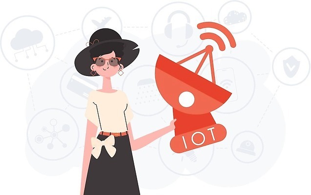 EPS 해외이미지 여자 일러스트 안테나 한명 들기 상반신 성인 선글라스 사물인터넷 성인여자한명만 해외202309 해외일러스트 1 안경 통신 모션 정보기술 사람 여자한명만 성인여자만 파일형식 벡터