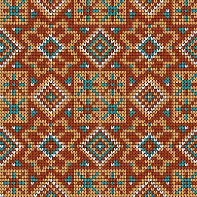 EPS 해외이미지 디자인 겨울 패턴 일러스트 눈꽃 사람없음 갈색 뜨개질 해외202309 해외일러스트 계절 컬러 무늬 눈_날씨 취미 파일형식 벡터