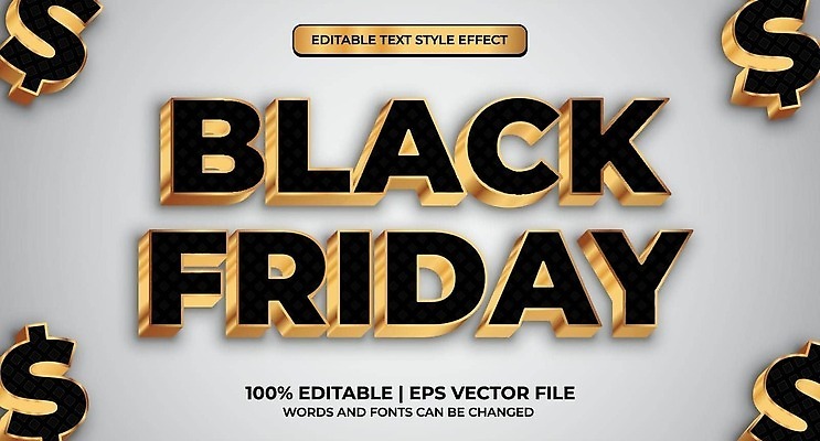 EPS 해외이미지 디자인 일러스트 텍스트 타이포그라피 사람없음 달러 블랙프라이데이 해외202309 해외일러스트 문자 돈 데이이벤트 파일형식 벡터