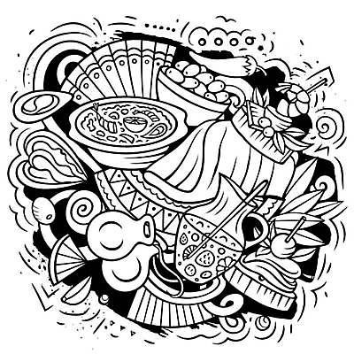 EPS 해외이미지 전통 라이프스타일 유럽 문화 음식 여행 일러스트 자연 휴가 야외 장식 축제 춤 직물 부채 역사 스페인 낙서 만화 심볼 오브젝트 올리브 엽서 홍합 바르셀로나 구성 랜드마크 마드리드 스페인어 타파스 플라멩코 해외202309 해외일러스트 열매 나라 예술 문화예술 어패류 생활 세계문화유산 애피타이저 편지 생태계 파일형식 벡터