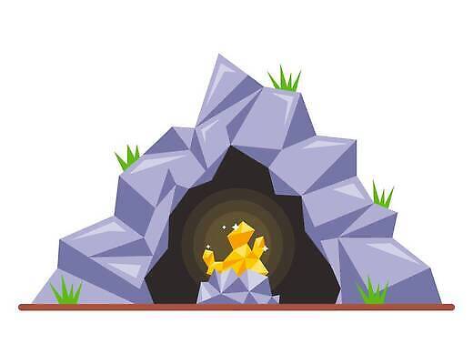 EPS 해외이미지 디자인 돈 일러스트 추상 산 그래픽 빛 쌓기 금속 어둠 바위 터널 동굴 재산 황금 플랫 고급 광석 보석 만화 천 철 장면 공상 지하 보물 흙더미 발견 내추럴 지질학 화강암 벡터 해외202309 해외일러스트 교육 길 컨셉 무늬 모션 재질 금융 흙 암석 돌_바위 직물 파일형식 더미