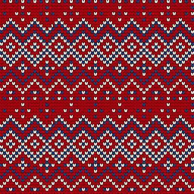 EPS 해외이미지 디자인 패턴 일러스트 사람없음 빨간색 뜨개질 해외202309 해외일러스트 컬러 무늬 취미 파일형식 벡터